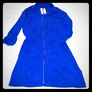 Blue Zip Up Dress